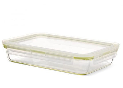 KOMAX OVEN GLASS RECTANGULAR FOOD STORAGE CONTAINER -1.9L