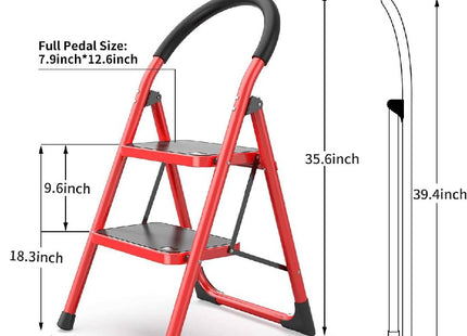 Two wide red ladder