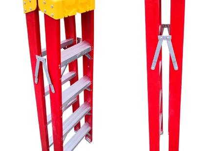 Aluminum ladder, 6 steps, two sides