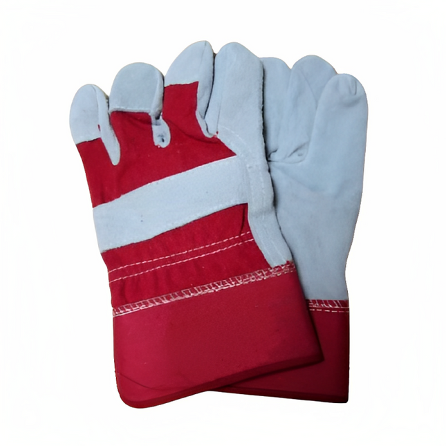 DOUBLE PALM COW SPLIT LEATHER WORK GLOVES CE APPROVED