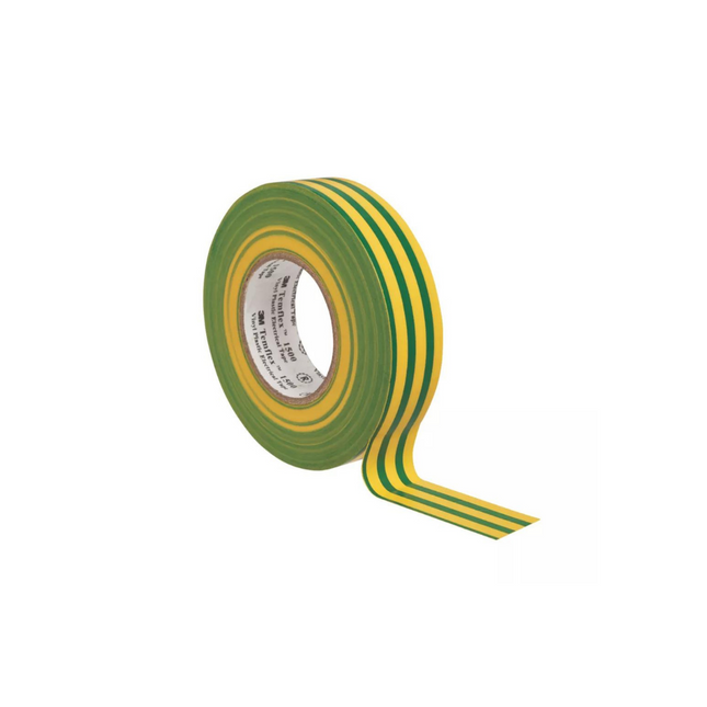 شريط لاصق تيب كهربائي تيمفليكس 9 متر *3/4" -أصفر/أخضر