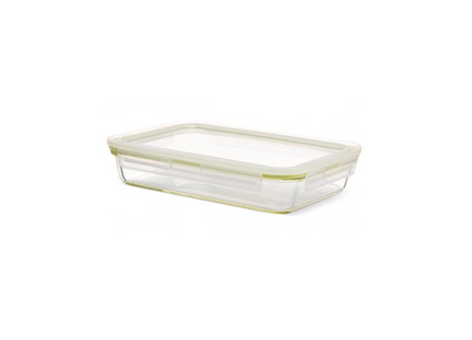 KOMAX OVEN GLASS RECTANGULAR FOOD STORAGE CONTAINER -1.9L