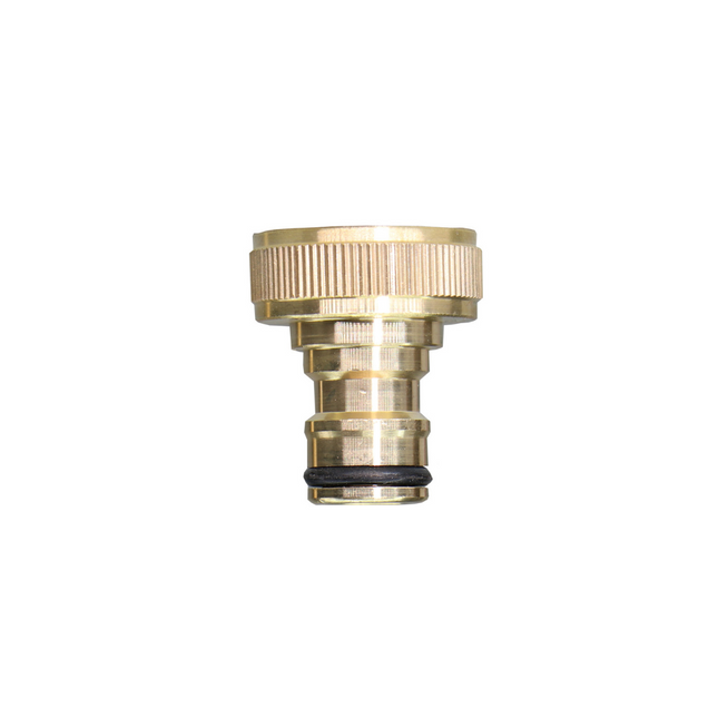 BRASS HOSE CONNECTOR WITH TAP 1/4" 