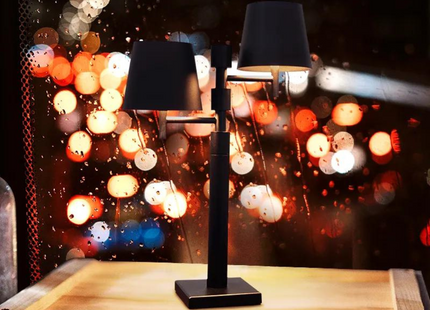 LUXURY WIRELESS RECHARGEABLE DOUBLE TABLE LAMP