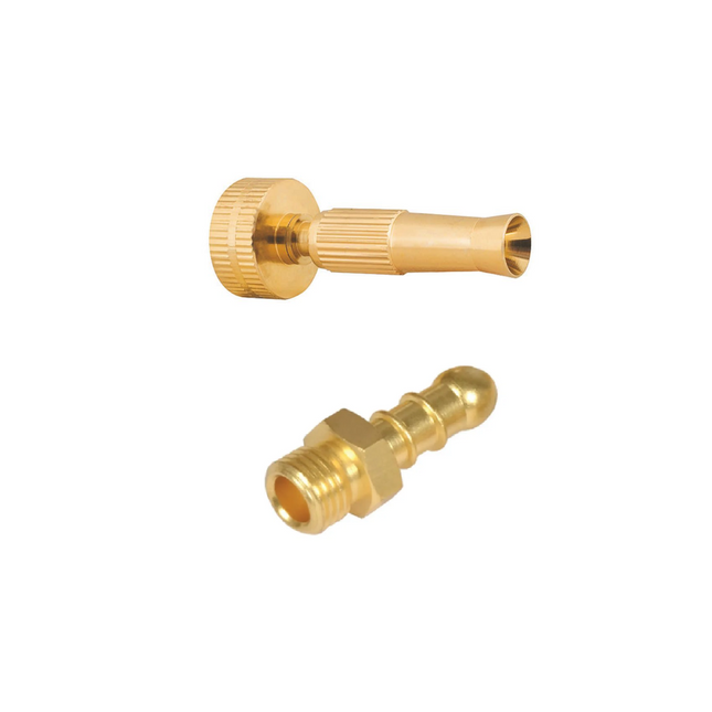 Brass head + hose connector