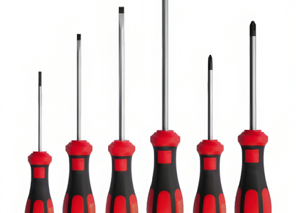 A set of screwdrivers of different sizes 