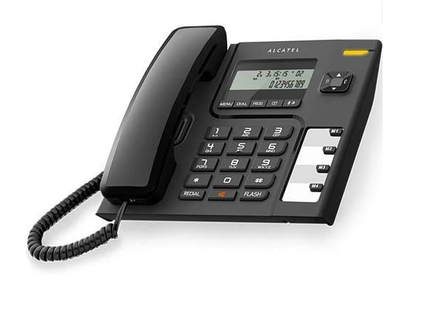 ALCATEL T-56 CORDED PHONE WITH CONTEMPORARY DESIGN-BLACK
