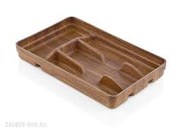 Evelin Hand Made Spice Cutlery Tray 190 X 315 X 42 Mm, Brown - 10104m