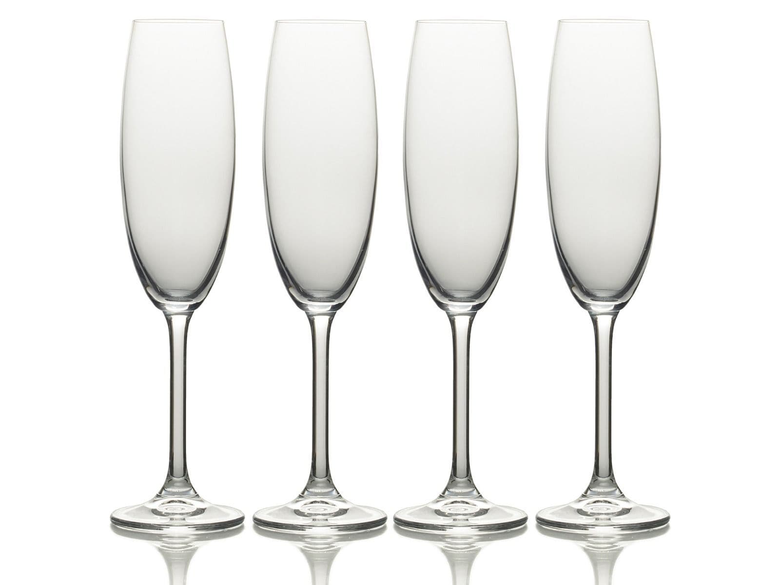 MIKASA JULIE SET OF 4 8OZ FLUTE GLASSES