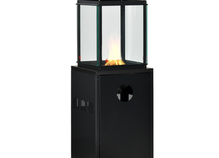MATESTAR  PATIO HEATER FLAME GAS WITH GLASS BLACK