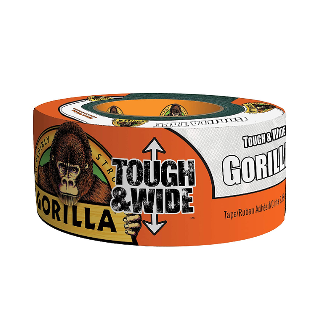 GORILLA TOUGH & WIDE DUCT TAPE, 2.88 INCH X 25 YD, WHITE
