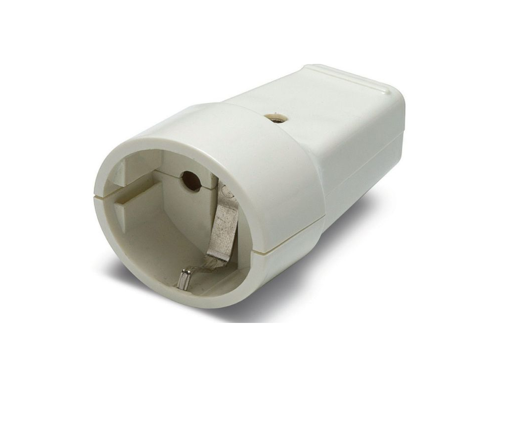 Extension socket 10A 250V MK white 2101 Famatel