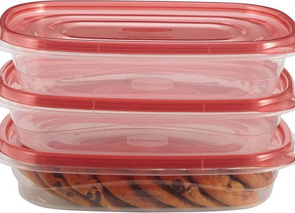 RUBBERMAID 950ML RECTANGLE FOOD STORAGE CONTAINER-3PACK