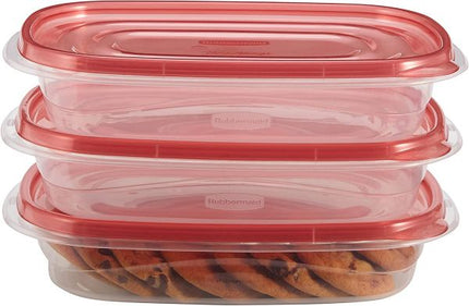 RUBBERMAID 950ML RECTANGLE FOOD STORAGE CONTAINER-3PACK
