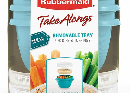 RUBBERMAID TAKEALONG MEDIUM TWIST&SEAL W/INSERTYTRAY FOOD CONTAINER 473ML - 2PACK