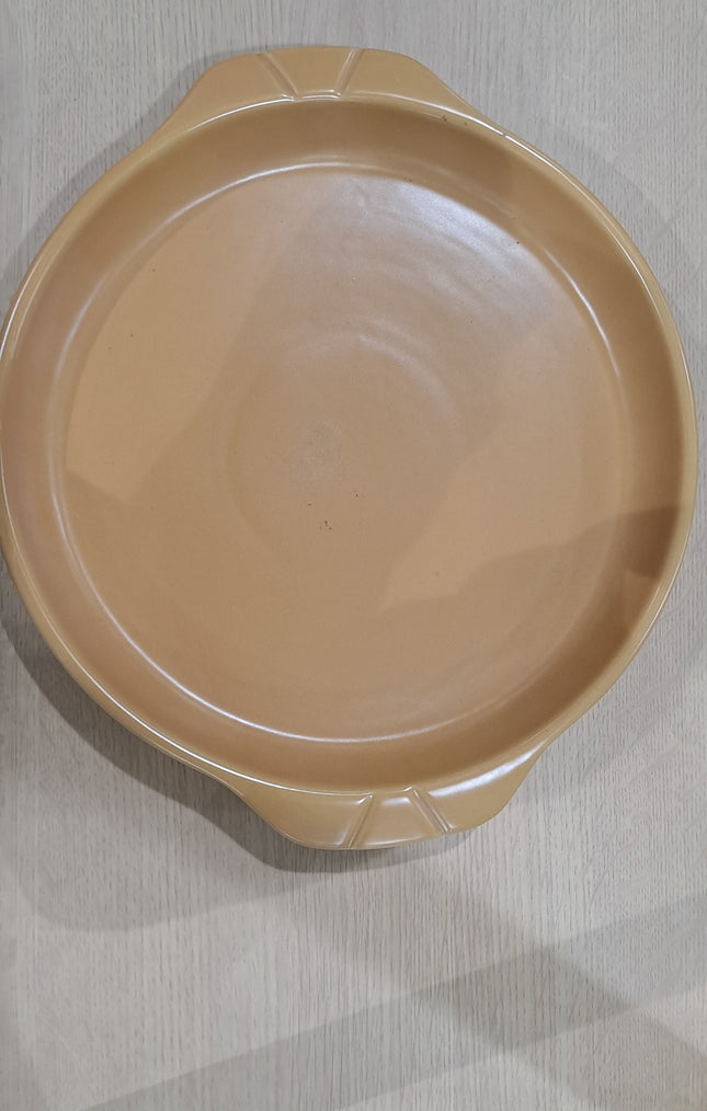 صحن فخار للبيتزا، مناسب للفرن و الحرارة