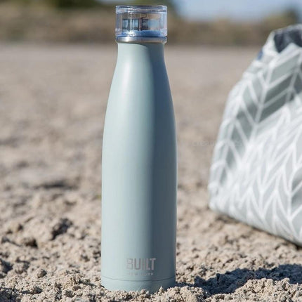 Built 17Oz Double Walled Stainless Steel Water Bottle Arctic Blue