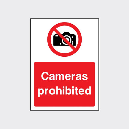 Cameras Prohibited Sign