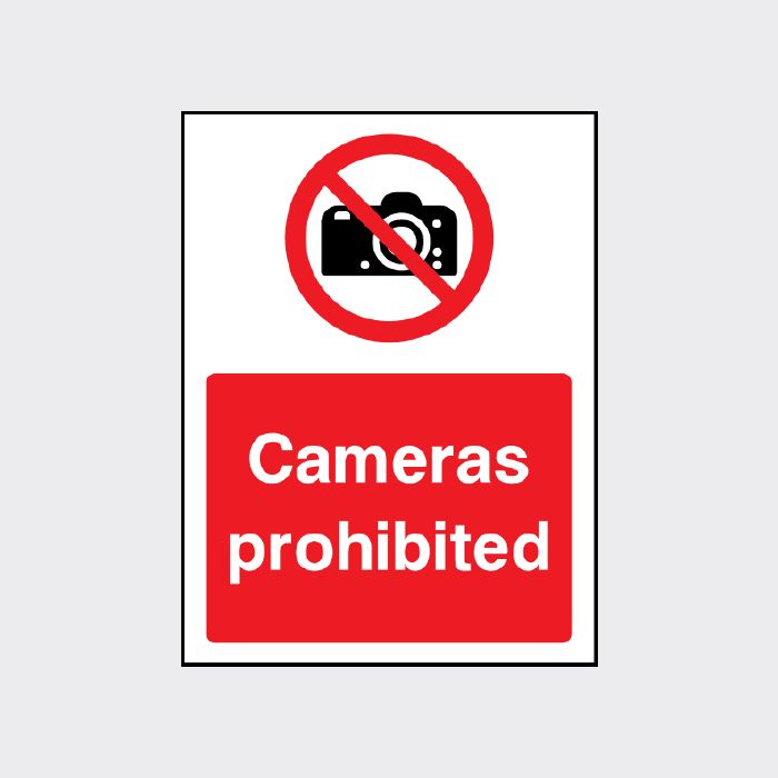 Cameras Prohibited Sign Cameras Prohibited Sign