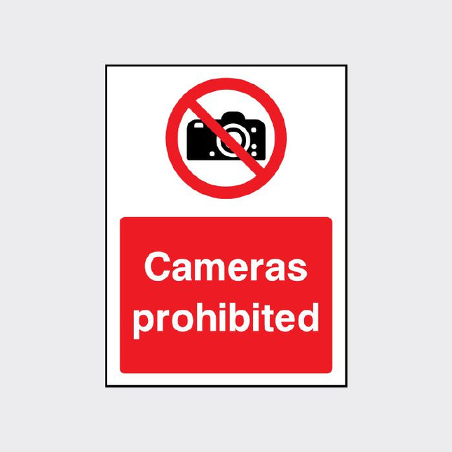 Cameras Prohibited Sign
