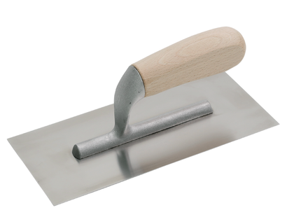 French trowel with wooden handle