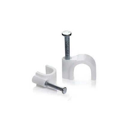 Cable Clips 10mm, 100 Pieces
