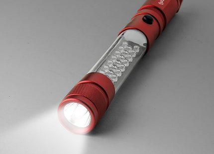 LONG RED FLASHLIGHT WITH MULTIPLE LIGHTS