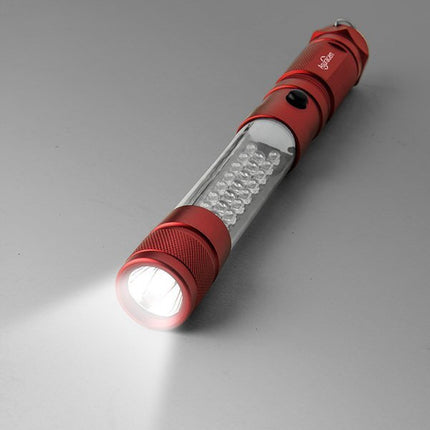 LONG RED FLASHLIGHT WITH MULTIPLE LIGHTS