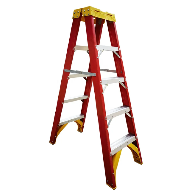 Aluminum ladder, 6 steps, two sides