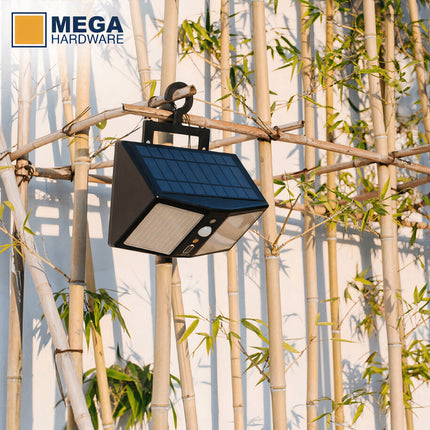 كشاف جداري يعمل بالطاقة الشمسية مع جهاز تحكم - أبيض