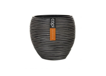 CAPI-EUROP 15*15CM VASE ELEGANT RIB_BLACK