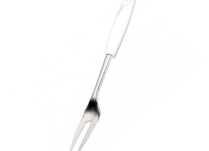 STAINLESS STEEL SERVING FORK WITH PLASTIC HANDLE  33CM