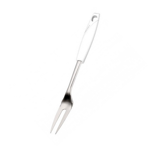 STAINLESS STEEL SERVING FORK WITH PLASTIC HANDLE  33CM