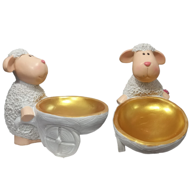 POTTERY PLATE WITH SHEEP