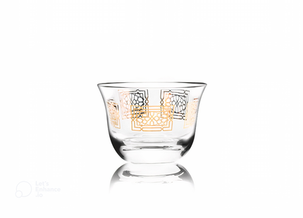  Glass Cawa Cup Set AndalUSia Gold /6 Pcs 