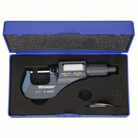 WESTWARD 4KU89 MICROMETER, ELECTRONIC