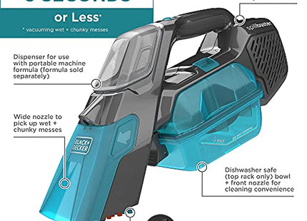 Black &amp; Decker Cordless Hand Vacuum Leakproof Liquid Cleaner + Spot Cleaner with Extra Filter 12V