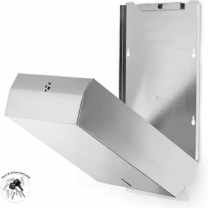 موزع مناديل ورقية من الفولاذ المقاوم للصدأ مع مفتاح 36 * 28 سم