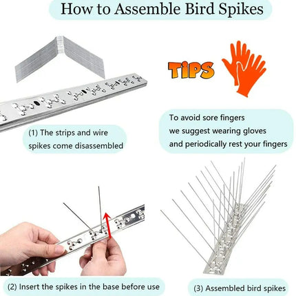 طارد طيور من ستانلس ستيل 50 سم