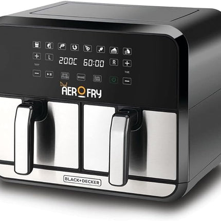  BLACK & DECKER DIGITAL DUAL ZONE AIR FRYER 1700W 4L+4L   GRILLING, BROILING, ROASTING, AND BAKING DZAF1700-B5