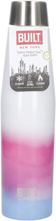 Built Apex Insulated Water Bottle with Leakproof Perfect Seal Lid, Sweatproof 100% Reusable BPA Free 18/8 Stainless Steel Flask, 'Interactive' Design, 540 ml
