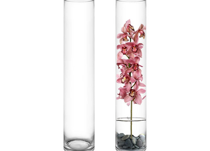 GLASS FLOWER VASE 60CM /1PCS