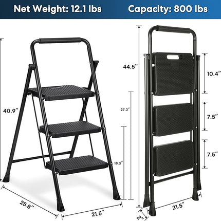 سلم 3 درجات لون اسود