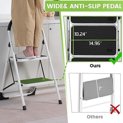 سلم درجتين متعدد الإستخدامات - أبيض