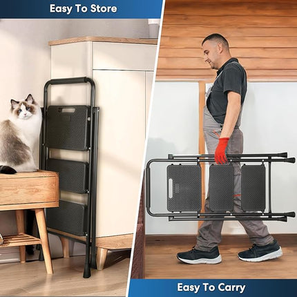 سلم 3 درجات لون اسود