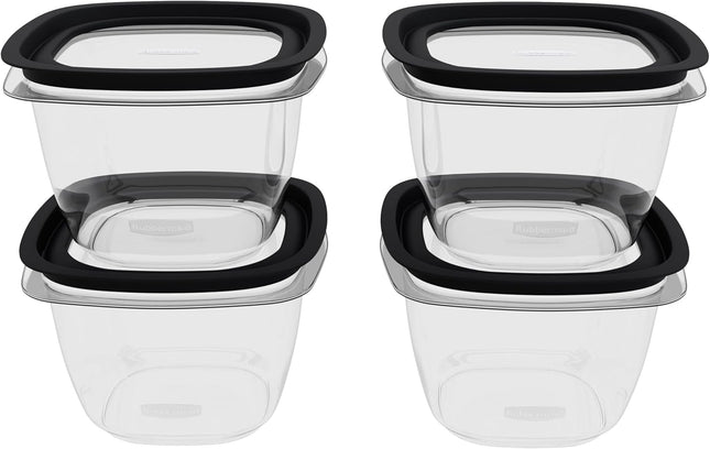 حافظات تخزين الطعام بريميير، طقم من 4، حافظات سعة 7 أكواب مع أغطية