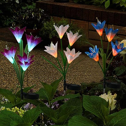 زهور صناعية بأضواء للحديقة