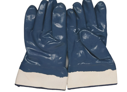 NITRILE SAFETY CUFF GLOVES FULLY COATED