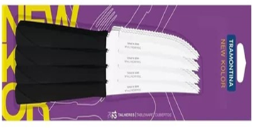 TRAMONTINA 12PCS STEAK KNIVES SET NEW KOLOR BLACK