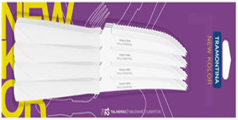 TRAMONTINA 12PCS STEAK KNIVES SET NEW KOLOR WHITE